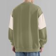 thumbnail image 3 of SYMOID Men Sweatshirt Fall and Winter Pullover Sweatshirt Green Mens Clothes Color Blocking, 3 of 3