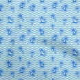 thumbnail image 1 of oneOone Cotton Jersey Baby Blue Fabric Beach Wave With Tree Sewing Material Print Fabric By The Yard 58 Inch Wide, 1 of 4