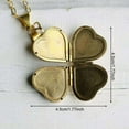 thumbnail image 5 of Yesbay Personalized Love Heart Locket Necklace That Holds 4 Photos Four-leaf Clover Pendant Necklace for Women Mother Wife Daughter Best Friend, 5 of 7