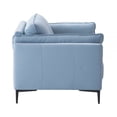 thumbnail image 4 of Acme Furniture Mesut Leather Upholstered Loveseat in Light Blue and Black, 4 of 5