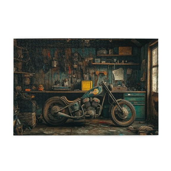 1000 PCS Vintage motorcycle jigsaw puzzles 1000 pieces,Stress relieving pleasure,Unique Artwork for Adults,Suitable for relaxing during holidays,Funny motorcycle jigsaw puzzles,for motorcycle Lovers