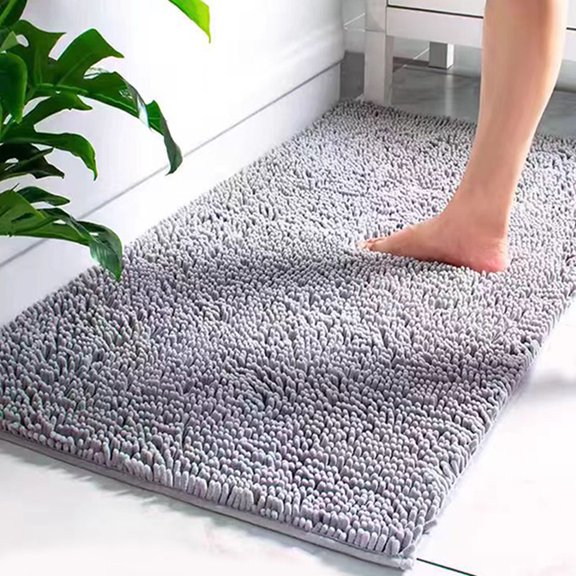 Primegos Mat Anti-Slip Bathroom Rug Quick Absorbent Quick-Drying Bath Mat Long Hair Multipurpose Bedroom Sink Kitchen Carpet