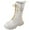 Z3-White, variant on BOBOGOJP Toddler Children Shoes Sparkly Leather Waterproof Boots Winter Anti-Slip Fashionable Lace Up Side Zipper Princess Ankle Booties Flat Footwear White for Size 11