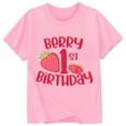 thumbnail image 3 of Trendfront Toddler Girls Fashion T-Shirt Funny Letter Strawberry Print Casual Crewneck Short Sleeve Tee Pullover Shirt Clothes for Girl 1st Birthday Party Gift Tops, 3 of 3