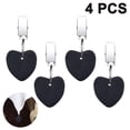 thumbnail image 1 of 4 Packs Tablecloth Weights Hangers Heart Shape Stone Table Cloth Weights with Stainless Steel Clips Heart Stone Tablecloth Weights Clips, 1 of 5