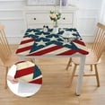 thumbnail image 2 of BANET Usa American Flag Rectangle Table Cloth Cover Fabric Rectangle Tablecloth Home Dining Room Kitchen white, 2 of 7
