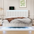 thumbnail image 2 of Marc Full Size Floating Bed Frame with LED - White, 2 of 21