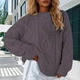 thumbnail image 2 of Wdgfv Lightweight Pullover for Women Oversized Knit Sweater Soft Pullover Comfortable Round Neck Casual Winter Warm Garment, 2 of 5