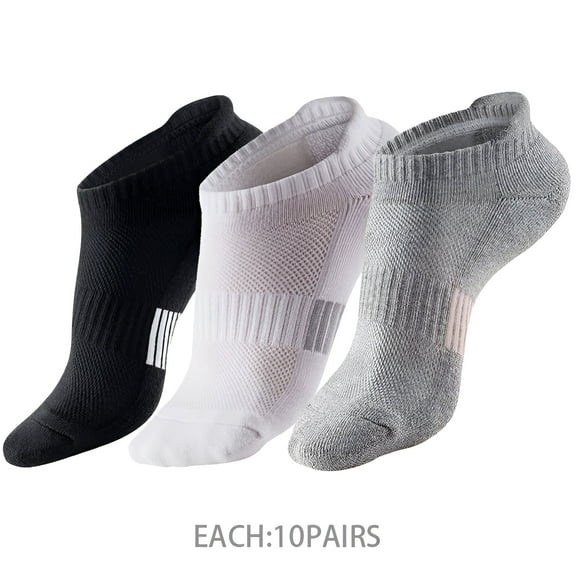 TELOLY 20Pairs Ankle Socks for Women,Cotton Womens No Show Socks Size 7-9,Low Cut Socks