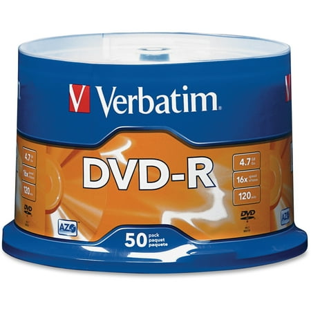 Verbatim AZO DVD-R 4.7GB 16X with Branded Surface - 50pk Spindle