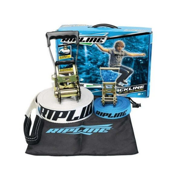 Ripline 40-Foot Rookie Slackline with Teaching Line, Blue