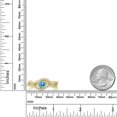 thumbnail image 3 of Gem Stone King 1.04 Ct Round Swiss Blue Topaz 18K Yellow Gold Plated Silver Infinity Ring (Size 8), 3 of 3