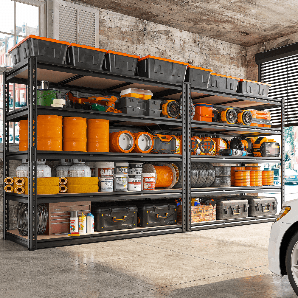 REIBII 48"W Heavy Duty Shelving 3000LBS Steel Shelving Adjustable Garage Storage Industrial Shelf,48"W x 24"D x 72"H