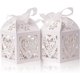 thumbnail image 1 of 50 Pcs Laser Cut Boxes (White), Bridal Shower Favor Boxes with Ribbon, Thank You Lace Candy Boxes, Party Favor, Wedding, Anniversary, 1 of 5