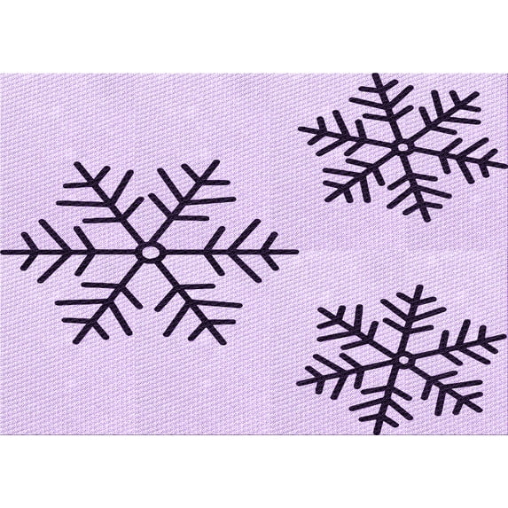 Ahgly Company Indoor Rectangle Patterned Rich Lilac Purple Area Rugs, 7' x 9'
