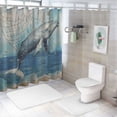 thumbnail image 7 of Orinice Thick waterproof shower curtain set for bathroom accessories, dolphin theme print, beautiful wide fabric toilet curtains, polyester set for bathroom bathroom 60x72, 7 of 7