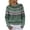 24#Army Green, variant on Retro Nordic Geometric Jacquard Knit Pullover For Women Fair Isle Pattern Crew Neck Long Sleeve Warm Sweater 4XL