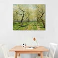 thumbnail image 2 of JEUXUS The White Orchard by Van Gogh Famous Oil Paintings Reproduction Large Modern Gallery Wrapped Landscapes Artworks Giclee Canvas Prints Green Pictures on Canvas Wall Art 20x16 inch, 2 of 4