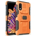 thumbnail image 1 of Case for Galaxy XCover Pro, Nakedcellphone [Orange/Black] Rugged Ring Grip Cover with Stand [Built-In Mounting Plate] for Samsung Galaxy XCover Pro Phone (SM-G715), 1 of 9
