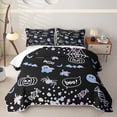 thumbnail image 2 of Homewish Spooky Animal Bed Spread Queen for Kids, Happy Halloween Pumpkin Queen Coverlet Set, 3 Pieces 1 Quilt and 2 Pillowcases, 2 of 7