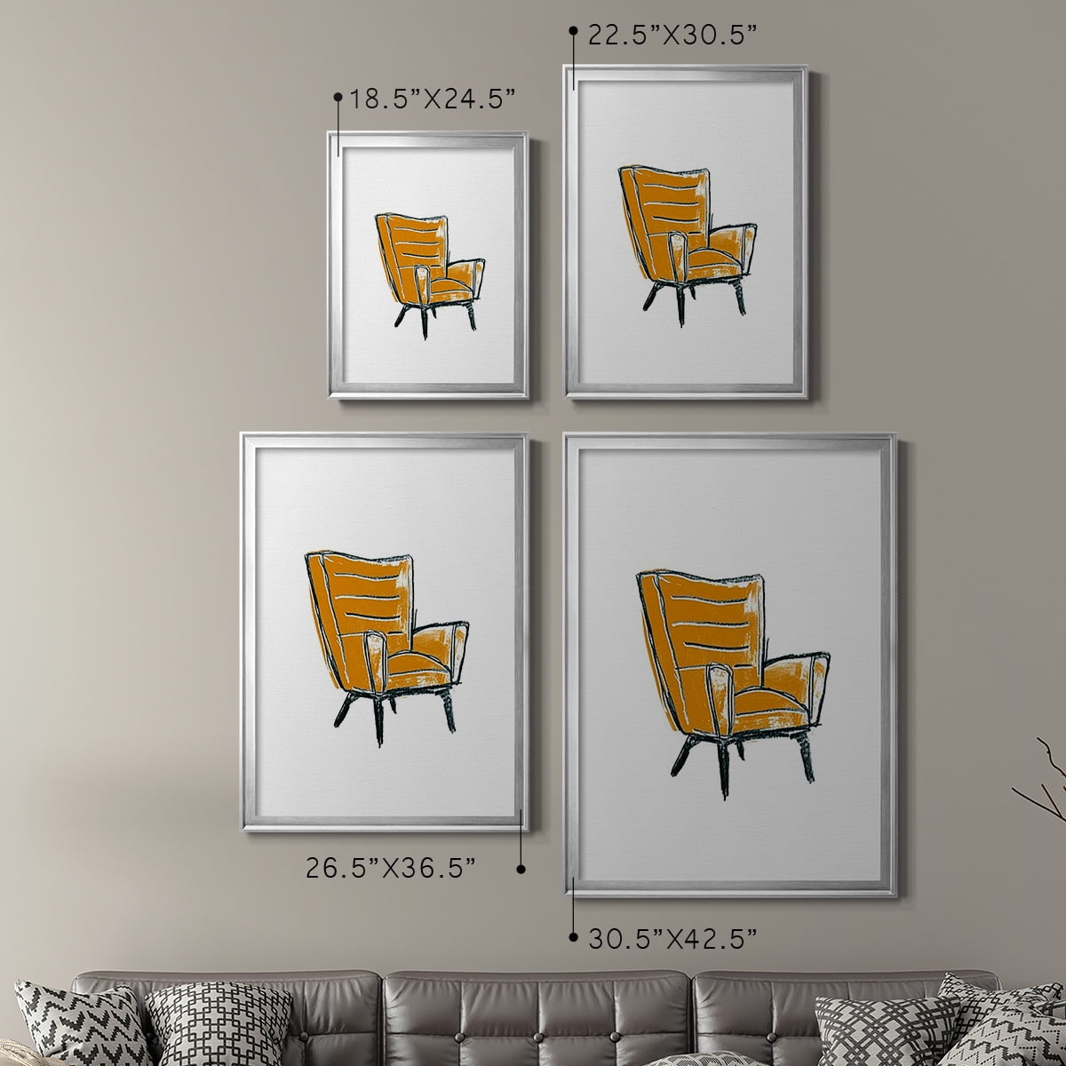 Take a Seat III Premium Framed Print, in Gold, Black, or Silver - Ready to Hang