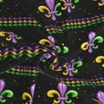 thumbnail image 6 of Geaub Mardi Gras Fleur de Lis Women's Short Wrap Skirt, Beach Sun Protection Shawl, Swimsuit Bra, Swimwear Tunic, 6 of 7