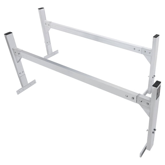 Aluminum Van Roof Ladder Rack, 2-Bar Adjustable Cargo Rack (51.2"-81.1"), 400 lb Capacity for Vans & Trailers