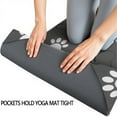 thumbnail image 3 of Grey Dog Paw Footprint Hot Yoga Mat Towel Non Slip for Hot Yoga - Quick-Drying Yoga Mat Cover with 4 Corner Pockets with Travel Bag - Hot Yoga Towel Non Slip Grip Moisture Wicking Sweat 70"x26", 3 of 6