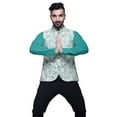 thumbnail image 4 of Atasi Block Printed Wedding Jackets For Men Nehru Jacket Waist Coat For Festive Season-XX-Large, 4 of 6