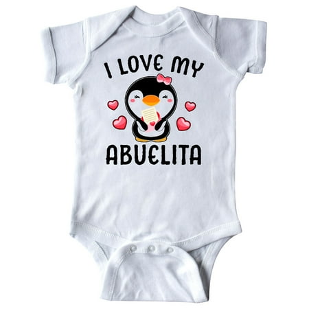 

Inktastic I Love My Abuelita with Cute Penguin and Hearts Gift Baby Girl Bodysuit
