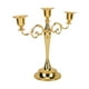 thumbnail image 2 of Candelabro de Metal de 3 brazos, candelabro exquisito Retro de alto brillo para mesas de comedor, decoración de boda, dorado, 2 of 5
