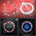 thumbnail image 6 of CAR GRAND 11 PCS Bling Car Accessories, Sparkly Rhinestone Diamond Steering Wheel Cover, Bling Seat Belt Cushion, Glitter Shift Knob Cover, Car Cup Holder Coaster, Cute Interior Sets Red, 6 of 6