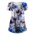 thumbnail image 4 of DailyTrove Women's Butterfly Print V-Neck Tunic - Short Sleeve Casual Top, Whimsical for Garden & Outings, 4 of 4