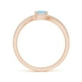 thumbnail image 2 of ANGARA Natural Trillion Aquamarine Pisces Bypass Ring with Diamonds in 14K Rose Gold for Women (Size-4mm) | March Birthstone, Birthday, Anniversary, Jewelry Gift for Women | Natural Aquamarine Ring, 2 of 12