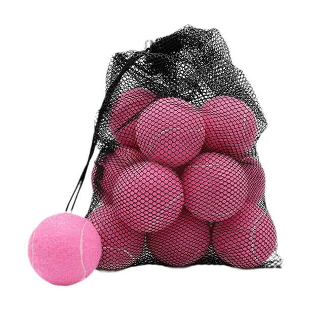 18 pelotas de tenis con rebote para entusiastas del tenis, deportes de raqueta en interiores. Rosa