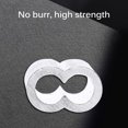 thumbnail image 4 of destyer 666pcs 1mm/0.04inch Double Holes Aluminum Clip Silver Aluminum Crimping Loop Cable Ferrule Wire Crimping Sleeve Double Holes Wire Rope Ferrule for Wire and Rope, 4 of 9