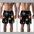 thumbnail image 3 of luoweisi Men's Beach Shorts Quick Dry Swim Trunks with Mesh Lining Retro Lantern XL, 3 of 5
