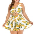 thumbnail image 1 of Modesto Trajes de Baño para Mujeres Impreso de Gran Tamaño con Ombligo Expuesto, Traje de Baño Retro de Poliéster para Piscina, Playa Y Vacaciones de Verano, 1 of 5