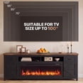 thumbnail image 5 of Sonegra 95" Fireplace TV Stand, Entertainment Center for TVs Up to 100”, TV Console with Storage Cabinets, Media Console for Living Room, Black TV Stand and Black Fireplace, 5 of 7