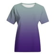 thumbnail image 4 of TAGOLD Womens Summer Plus Size Tops,Tops for Womens,Fashion Women Summer Loose Print Round-Neck T-Shirt Short Sleeve Casual Blouse, 4 of 5