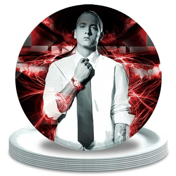 Eminem Plates Tableware Birthday Decorations Party Supplies Disposable Dinnerware