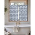 thumbnail image 6 of Light Blue White Leaves Kitchen Curtains 54 Inches length, Spring Pastoral Rustic Botanical Window Treatment Curtain Drapes, Decorative Window Curtains for Bedroom Cafe, 52"x54", 2 Panels, 6 of 7