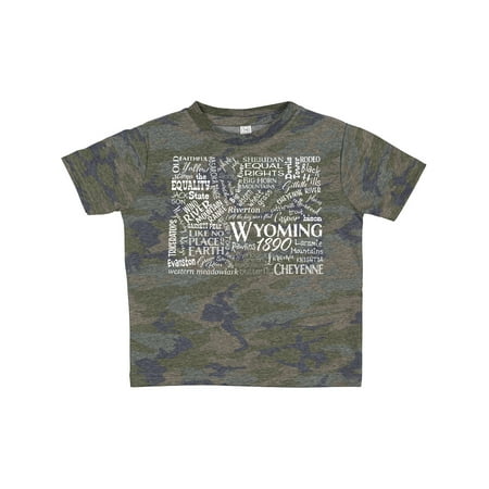 

Inktastic Wyoming State Word Salad Gift Toddler Boy or Toddler Girl T-Shirt