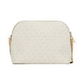 thumbnail image 2 of Michael Kors Women's Jet Set Travel Medium Metallic Signature Logo Dome Crossbody Bag 35F4GTVC6V-Plgold, 2 of 10
