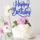 thumbnail image 3 of Topper para pastel Ruscalin Feliz Cumpleaños azul para fiesta y decoración, 3 of 8