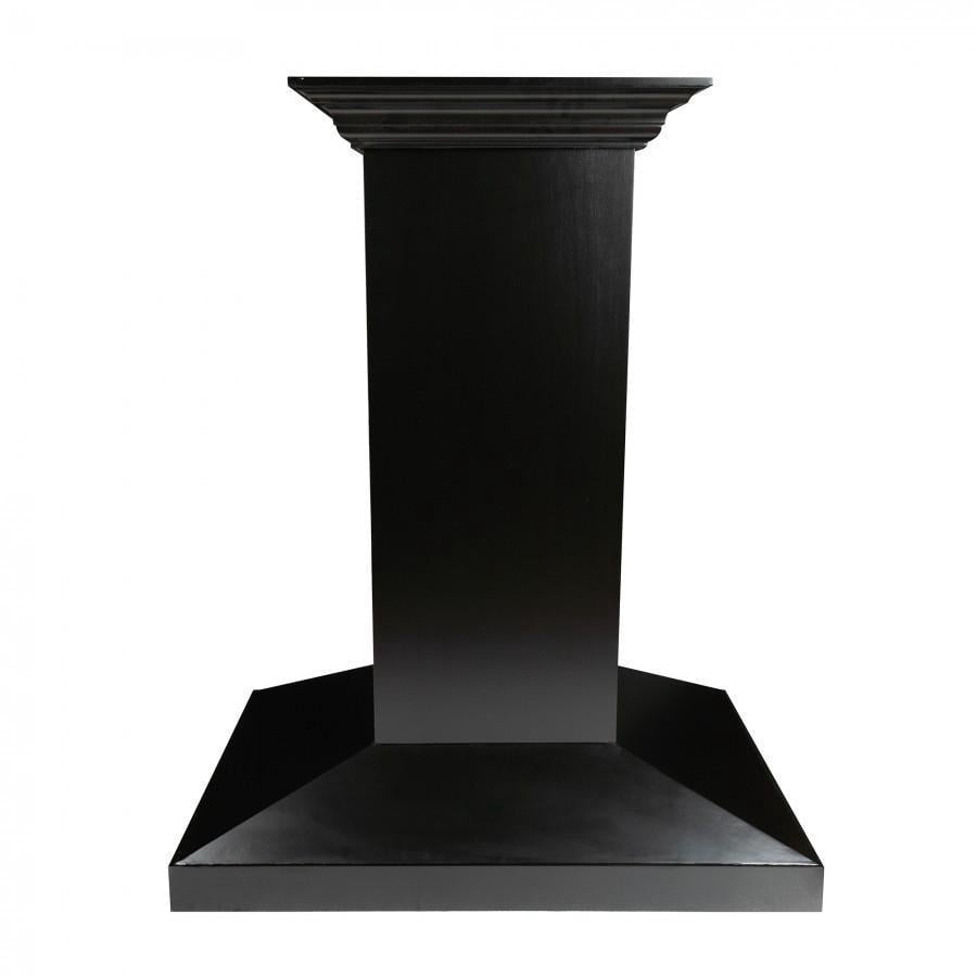 ZLine KBICC36 Designer Series Wooden Island Range Hood With Crown Molding