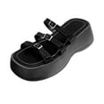thumbnail image 4 of Women's Platform Slide Sandals Adjustable Buckle Beach Ladies Girls Open Toe 40, 4 of 8