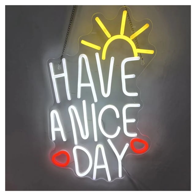 Letrero De Neón "Que Tengas Un Buen Día", Decoración Pared Para Dormitorio, Sala Juegos, Estar, Fiesta Cumpleaños 42x28cm