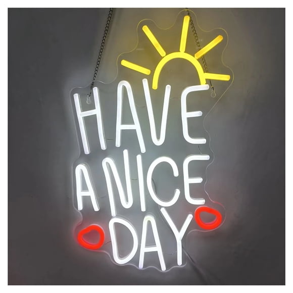 Letrero De Neón "Que Tengas Un Buen Día", Decoración Pared Para Dormitorio, Sala Juegos, Estar, Fiesta Cumpleaños 42x28cm