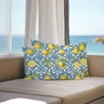 thumbnail image 3 of Outdoor Pillow Cover Lemon Leaves Set of 2 Waterproof Throw Pillowcases White Floral Blue Decorative Patio Furniture Pillows for Couch Garden Indoor & Outdoor Use, 3 of 8